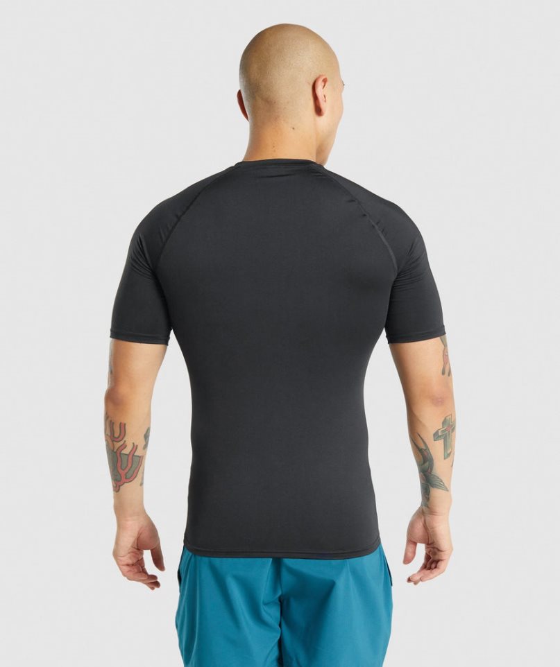 Gymshark Element Baselayer T-shirts Herren Schwarz | 70218BLGR