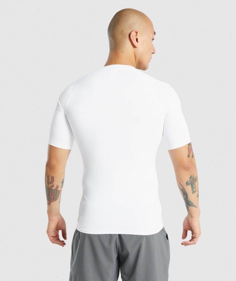 Gymshark Element Baselayer T-shirts Herren Weiß | 80591FWQK