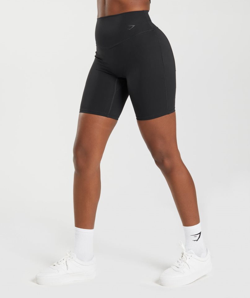 Gymshark Elevate Cycling Kurze Hose Damen Schwarz | 40873PUJI