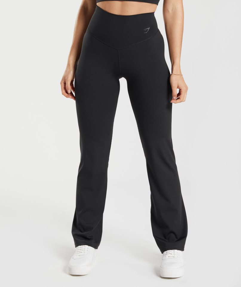 Gymshark Elevate Flared Leggings Damen Schwarz | 92756RZWV