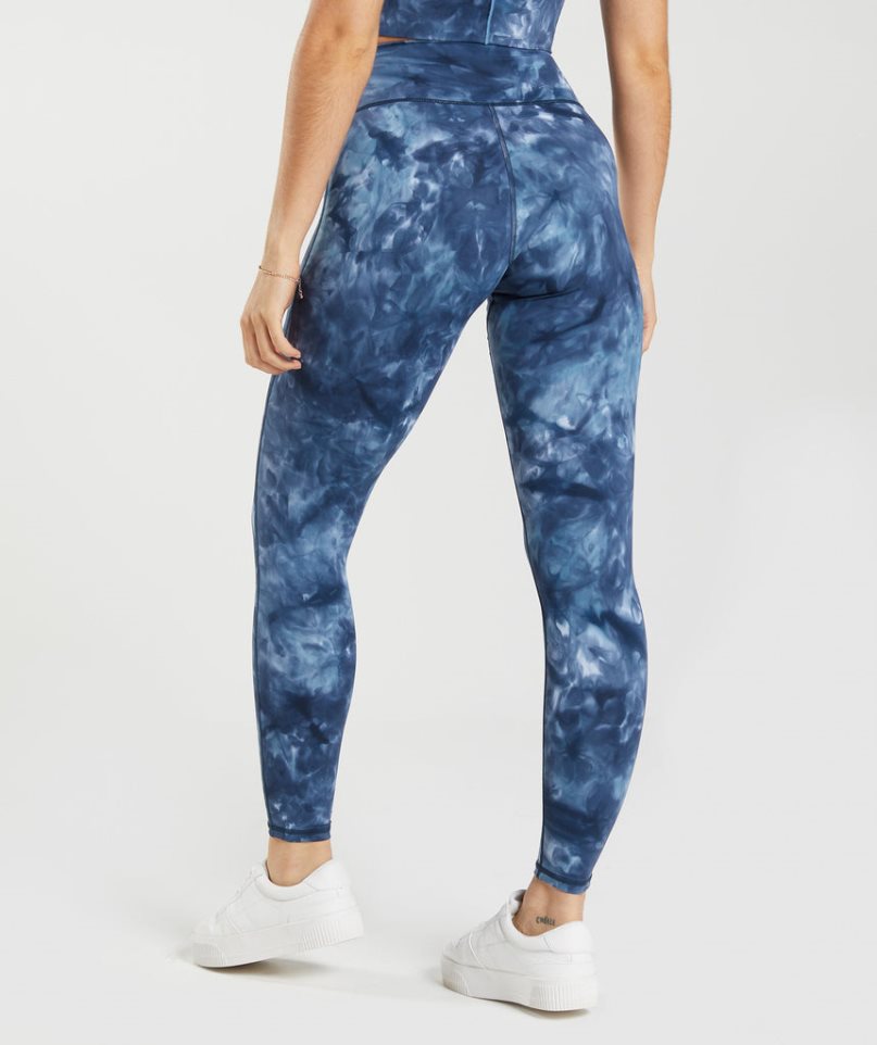 Gymshark Elevate Leggings Damen Blau | 64372AJCQ