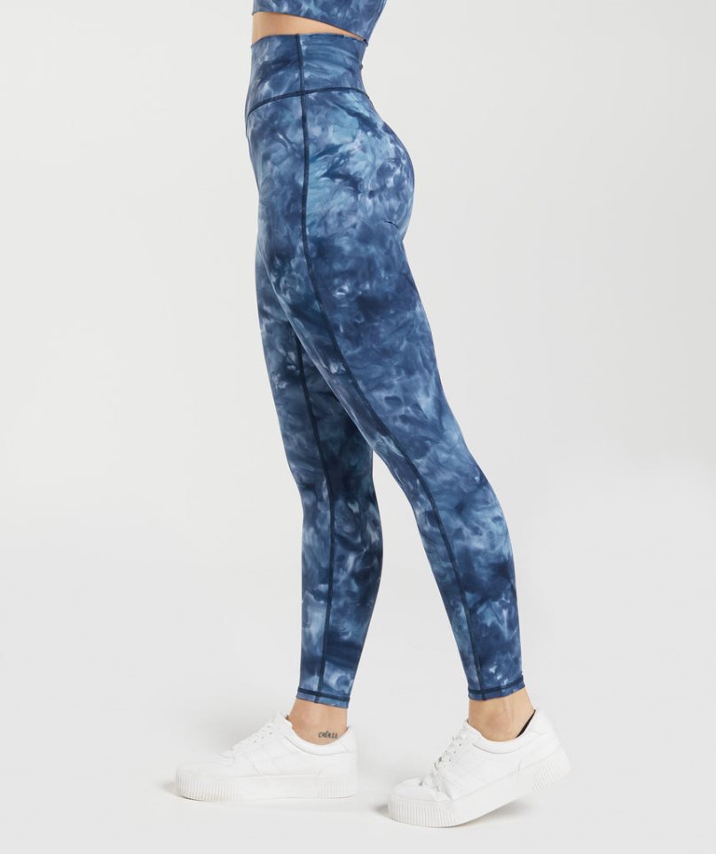 Gymshark Elevate Leggings Damen Blau | 64372AJCQ