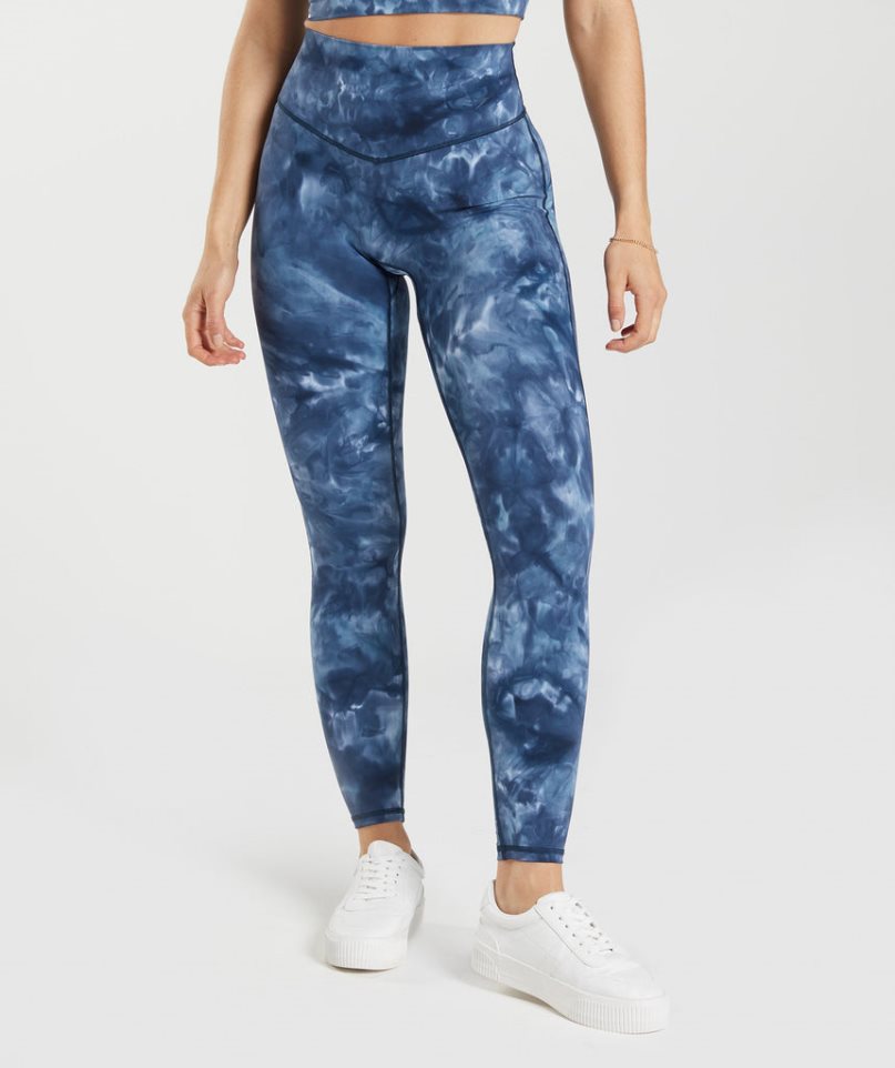 Gymshark Elevate Leggings Damen Blau | 64372AJCQ