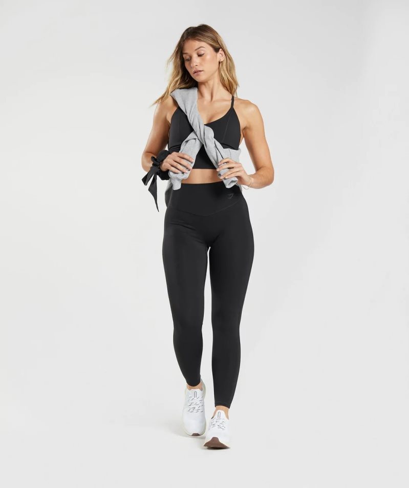 Gymshark Elevate Leggings Damen Schwarz | 37529GTAE