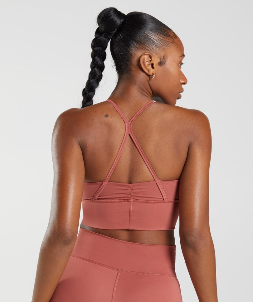 Gymshark Elevate Longline Sport Bh Damen Rosa | 30514TZWM