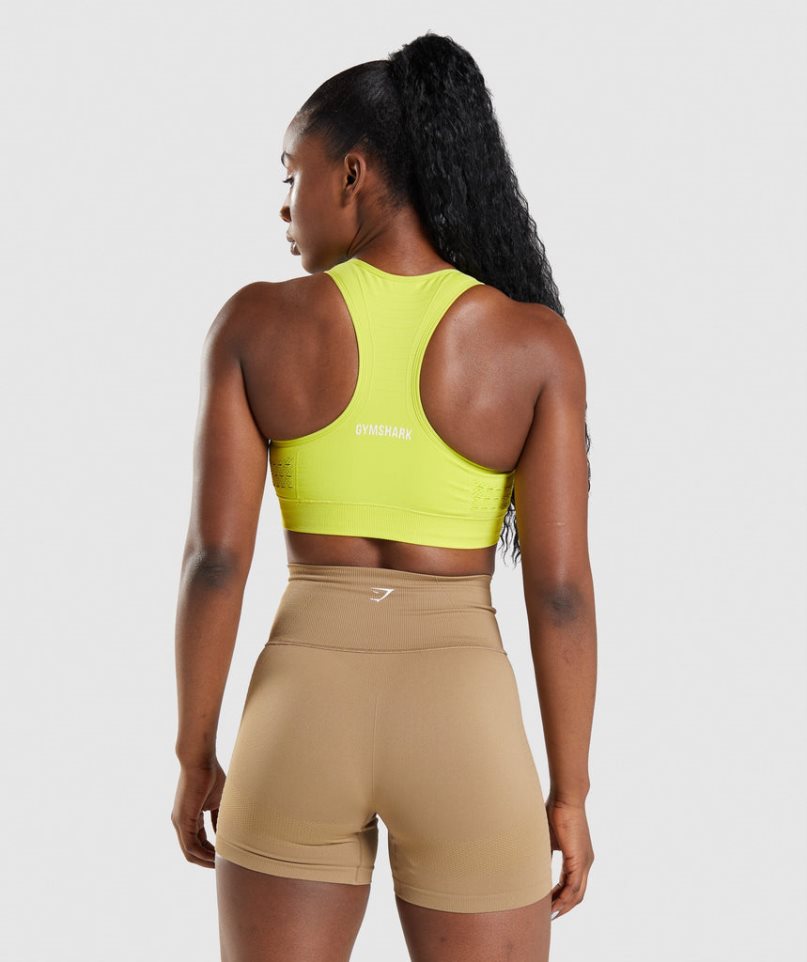 Gymshark Energy Seamless Sport Bh Damen Gelb | 69503BUZJ