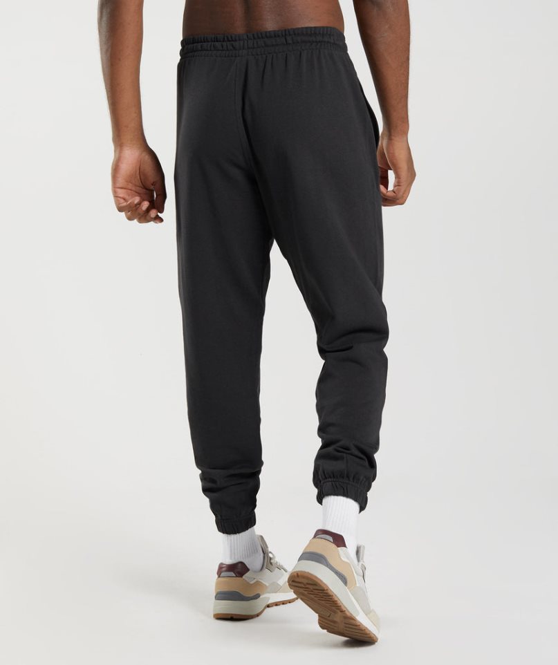 Gymshark Essential Oversized Jogginghose Herren Schwarz | 71506DRKA