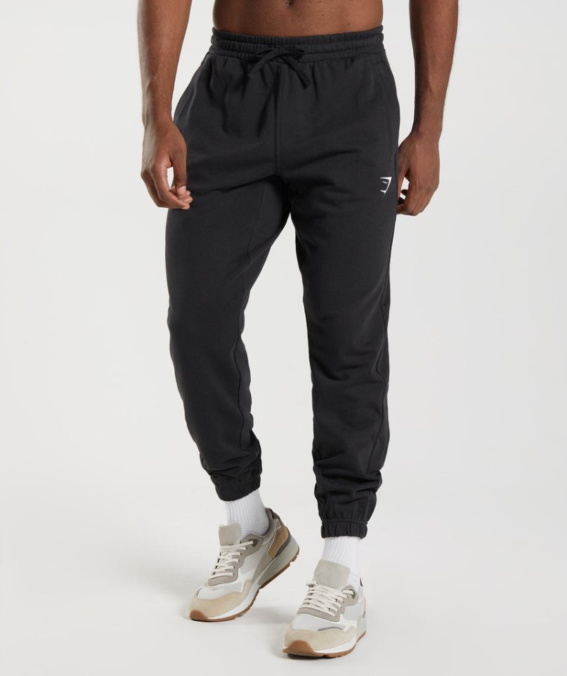 Gymshark Essential Oversized Jogginghose Herren Schwarz | 71506DRKA