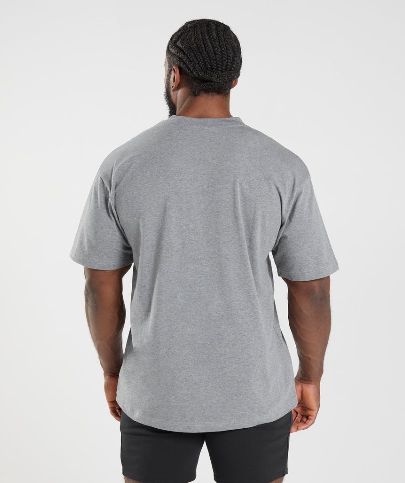 Gymshark Essential Oversized T-shirts Herren Grau | 20693GTJY