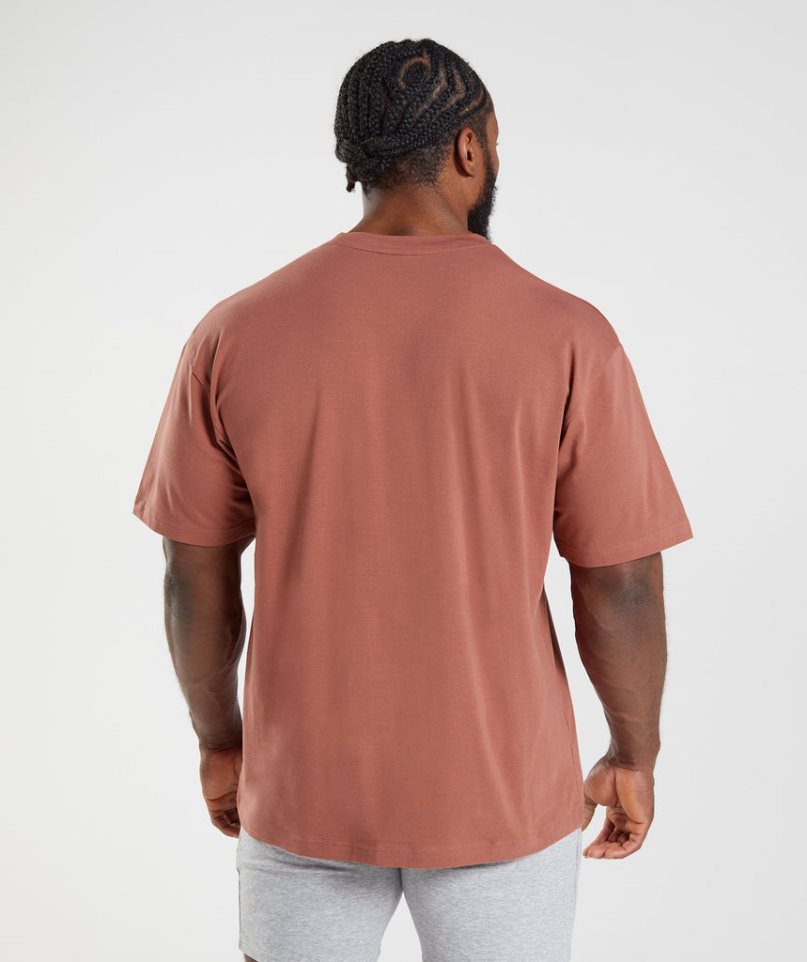 Gymshark Essential Oversized T-shirts Herren Rosa | 47381VFXC