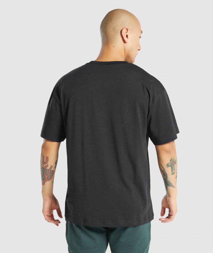 Gymshark Essential Oversized T-shirts Herren Schwarz | 60391OITZ