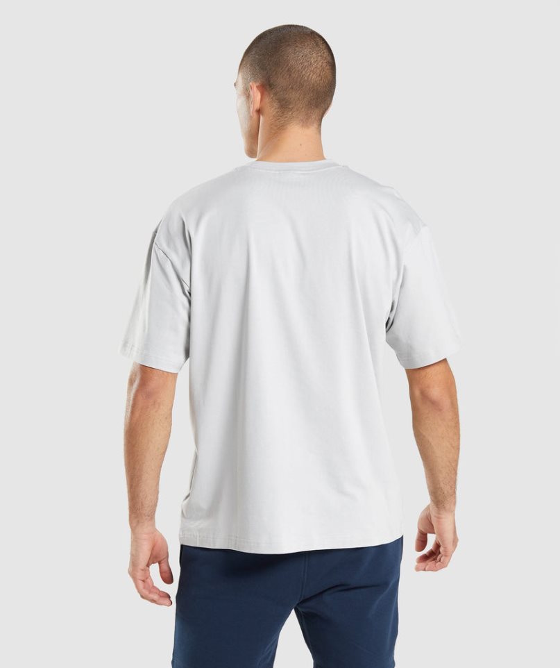 Gymshark Essential Oversized T-shirts Herren Hellgrau | 65482DBZX