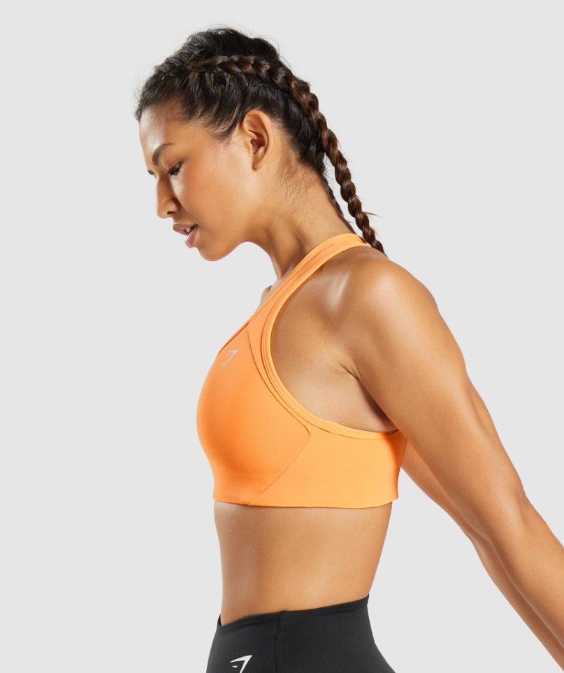 Gymshark Essential Racer Back Sport Bh Damen Orange | 29073ZAKQ