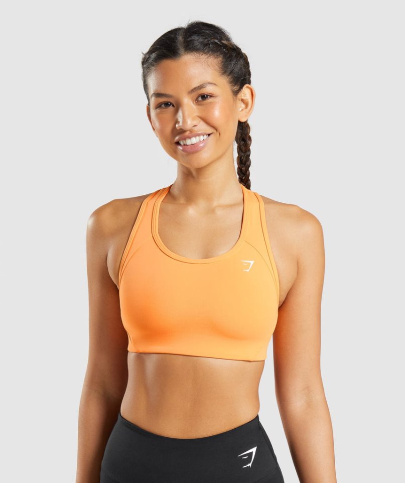 Gymshark Essential Racer Back Sport Bh Damen Orange | 29073ZAKQ