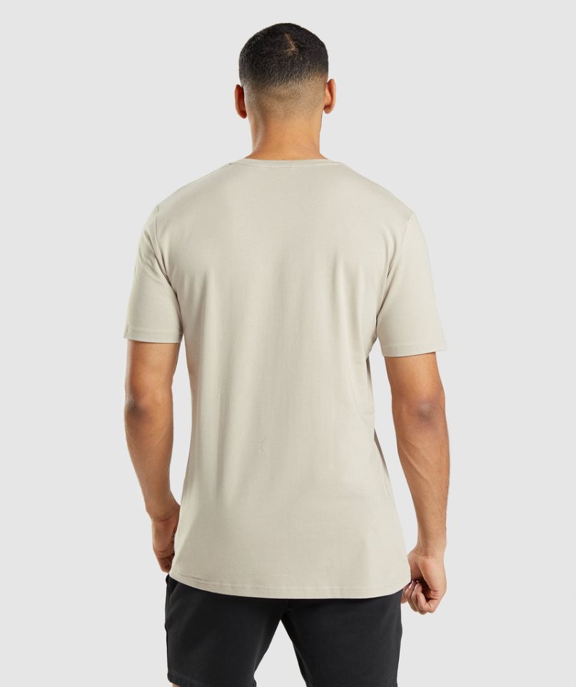 Gymshark Essential T-shirts Herren Beige | 13456OUSD