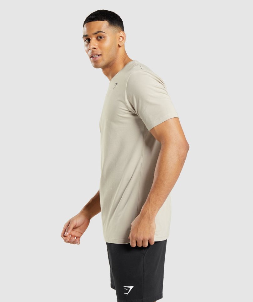 Gymshark Essential T-shirts Herren Beige | 13456OUSD