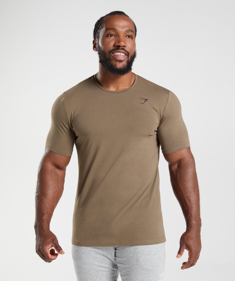 Gymshark Essential T-shirts Herren Braun | 03796ELDJ