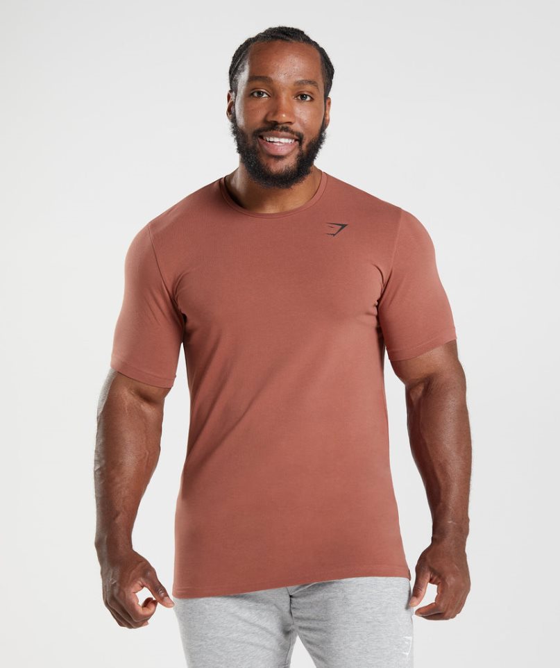 Gymshark Essential T-shirts Herren Rosa | 60578VBOI