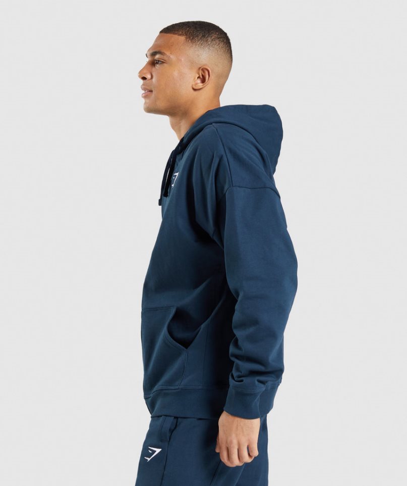 Gymshark Essential Zip Up Hoodie Herren Navy | 64583WCDH