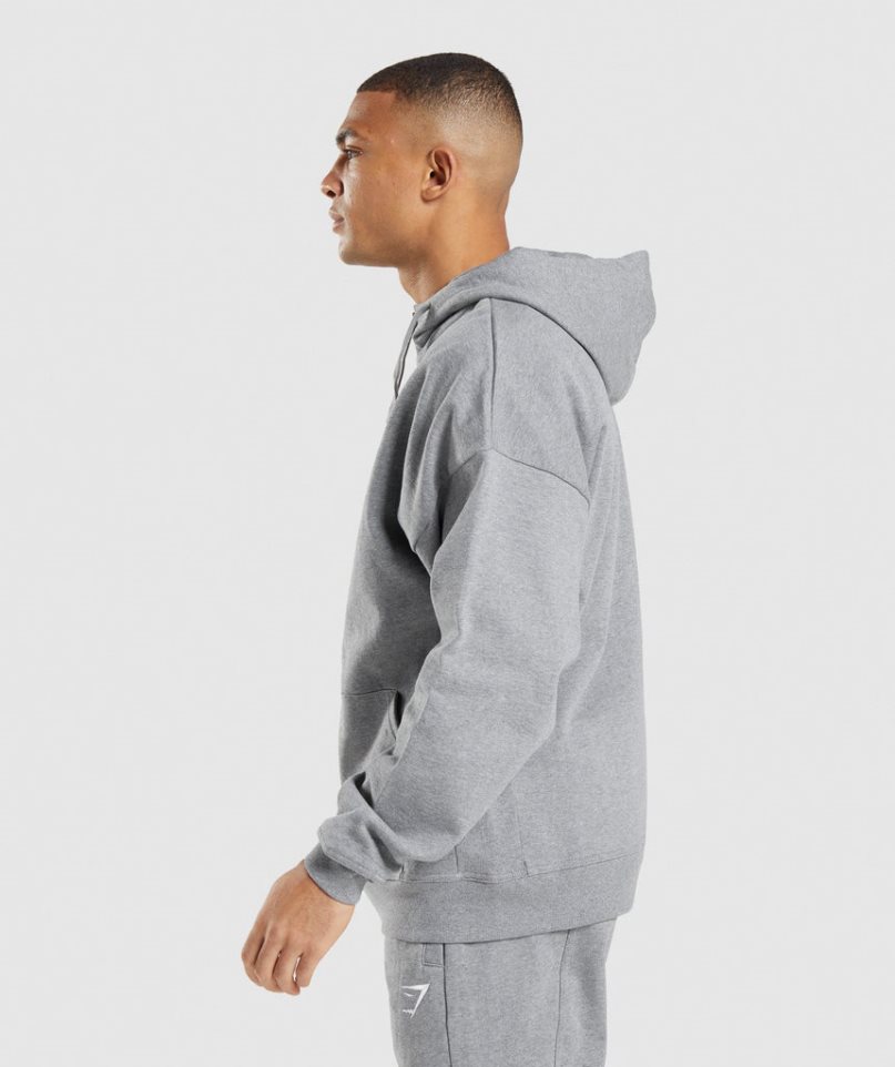 Gymshark Essential Zip Up Hoodie Herren Grau | 75840PKAF