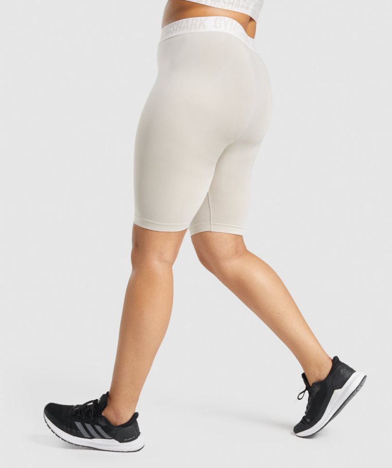 Gymshark Fit Seamless Cycling Kurze Hose Damen Hellgrau | 90473WINU