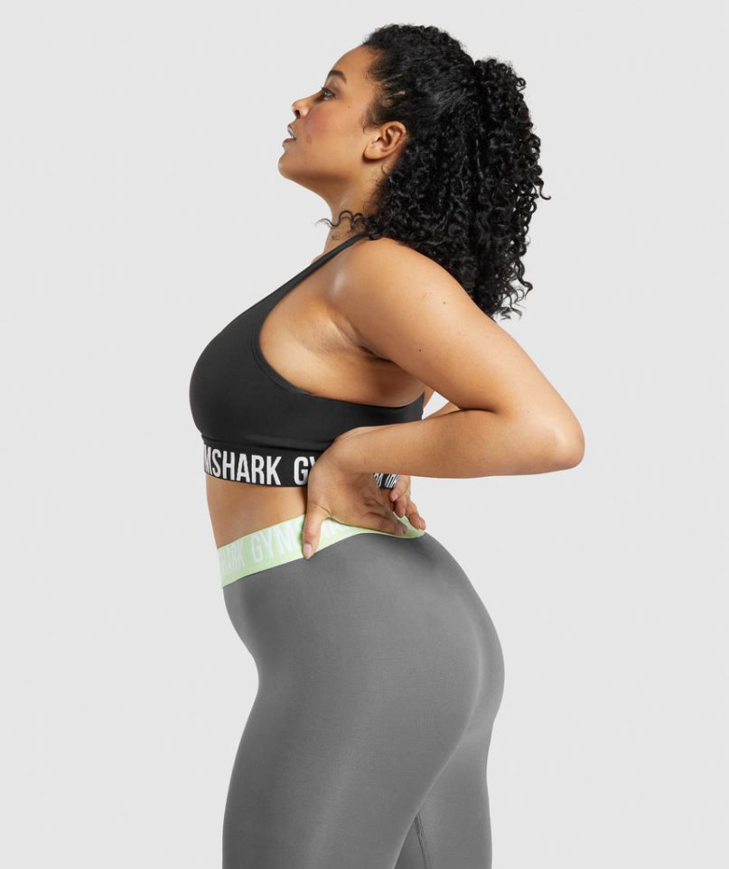 Gymshark Fit Seamless Sport Bh Damen Schwarz | 34275EXTH