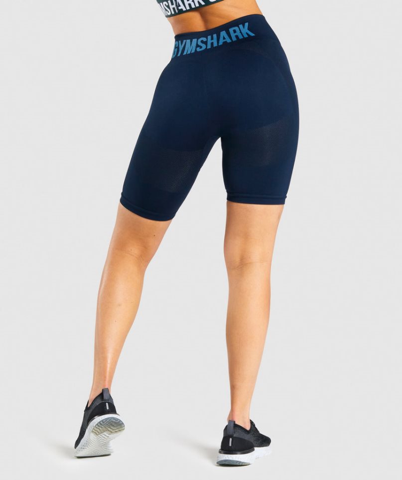 Gymshark Flex Cycling Kurze Hose Damen Navy | 50923QFGL