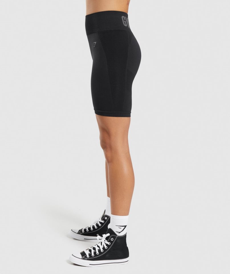 Gymshark Flex Cycling Kurze Hose Damen Schwarz | 81632FAKP