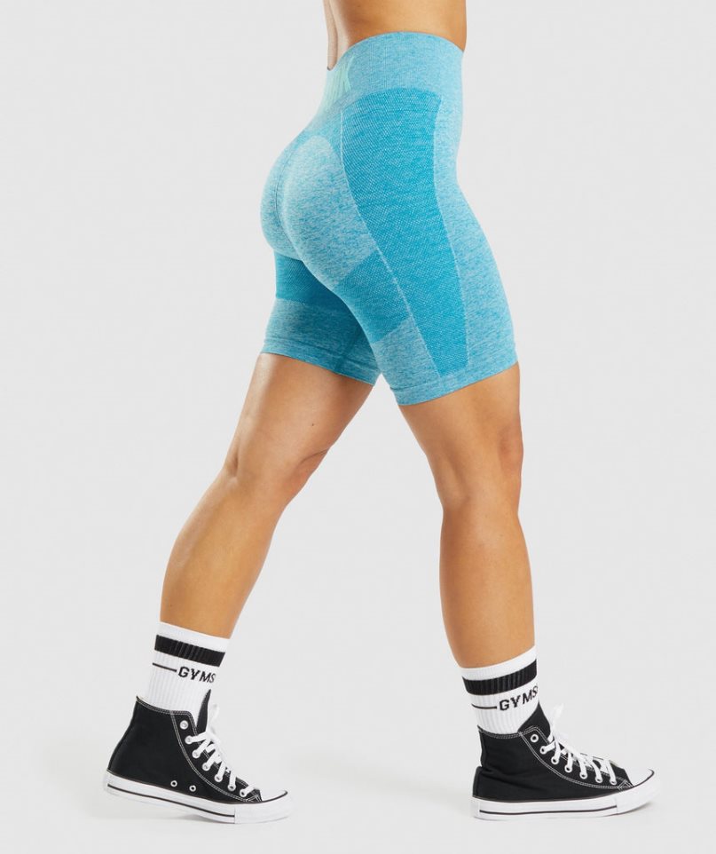 Gymshark Flex Cycling Kurze Hose Damen Türkis | 46813LURQ