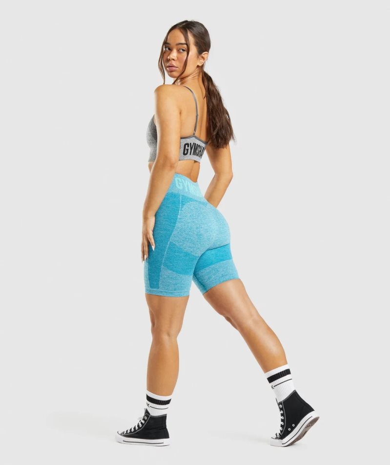 Gymshark Flex Cycling Kurze Hose Damen Türkis | 46813LURQ