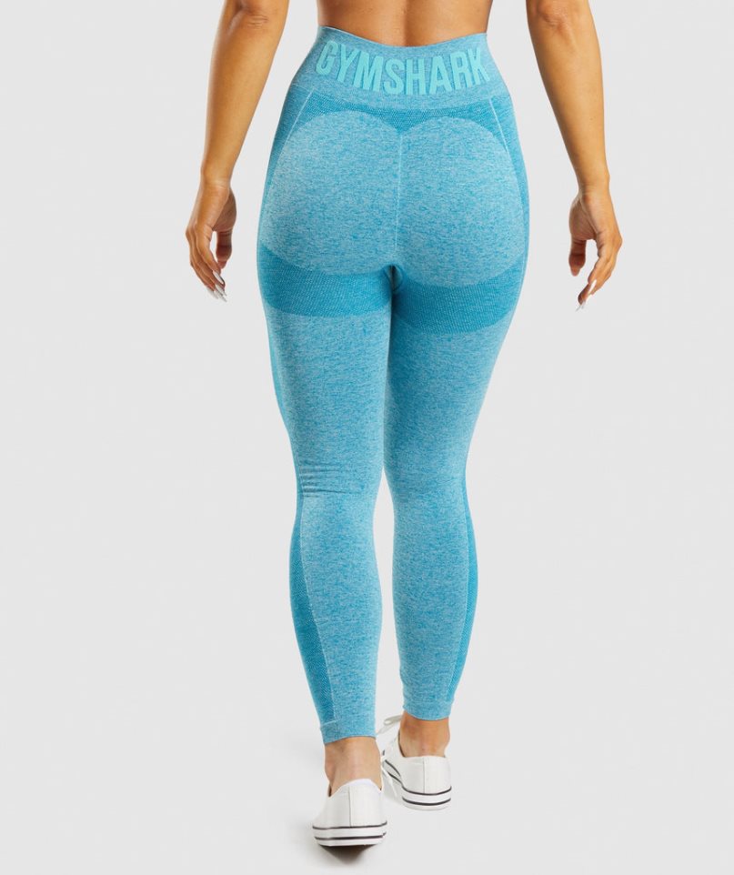 Gymshark Flex High Waisted Leggings Damen Blau | 78316RQVM