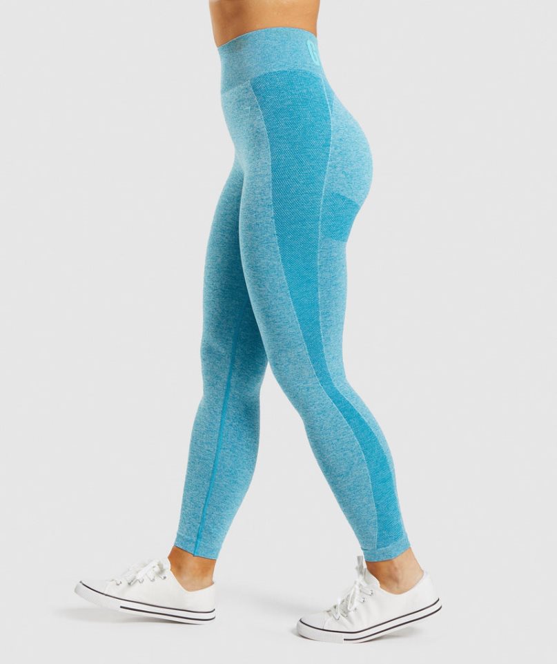 Gymshark Flex High Waisted Leggings Damen Blau | 78316RQVM