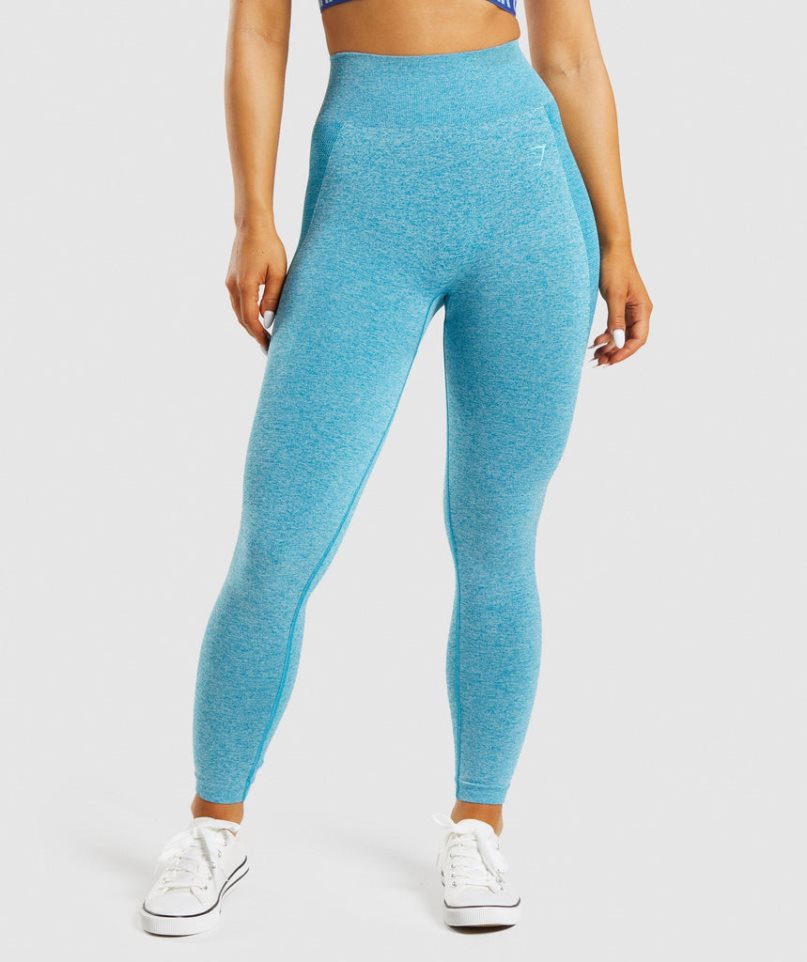 Gymshark Flex High Waisted Leggings Damen Blau | 78316RQVM