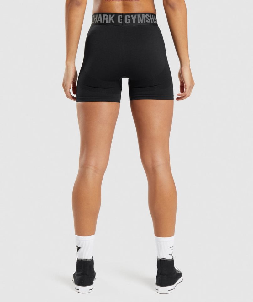 Gymshark Flex Kurze Hose Damen Schwarz | 37465ALXK