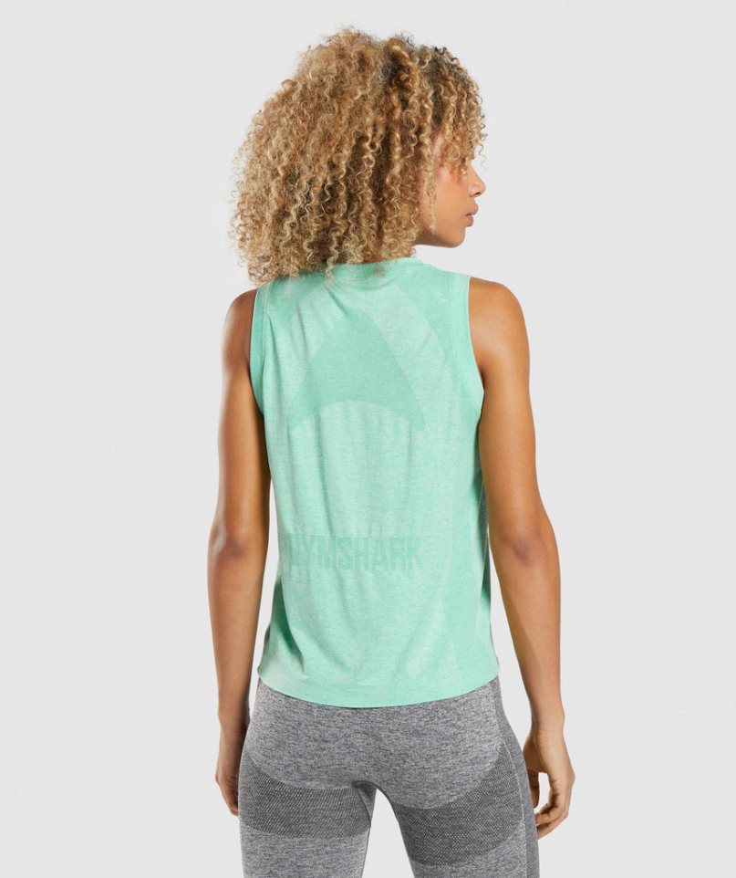 Gymshark Flex Loose Top Muskelshirt Damen Hellgrün | 14650QPAD