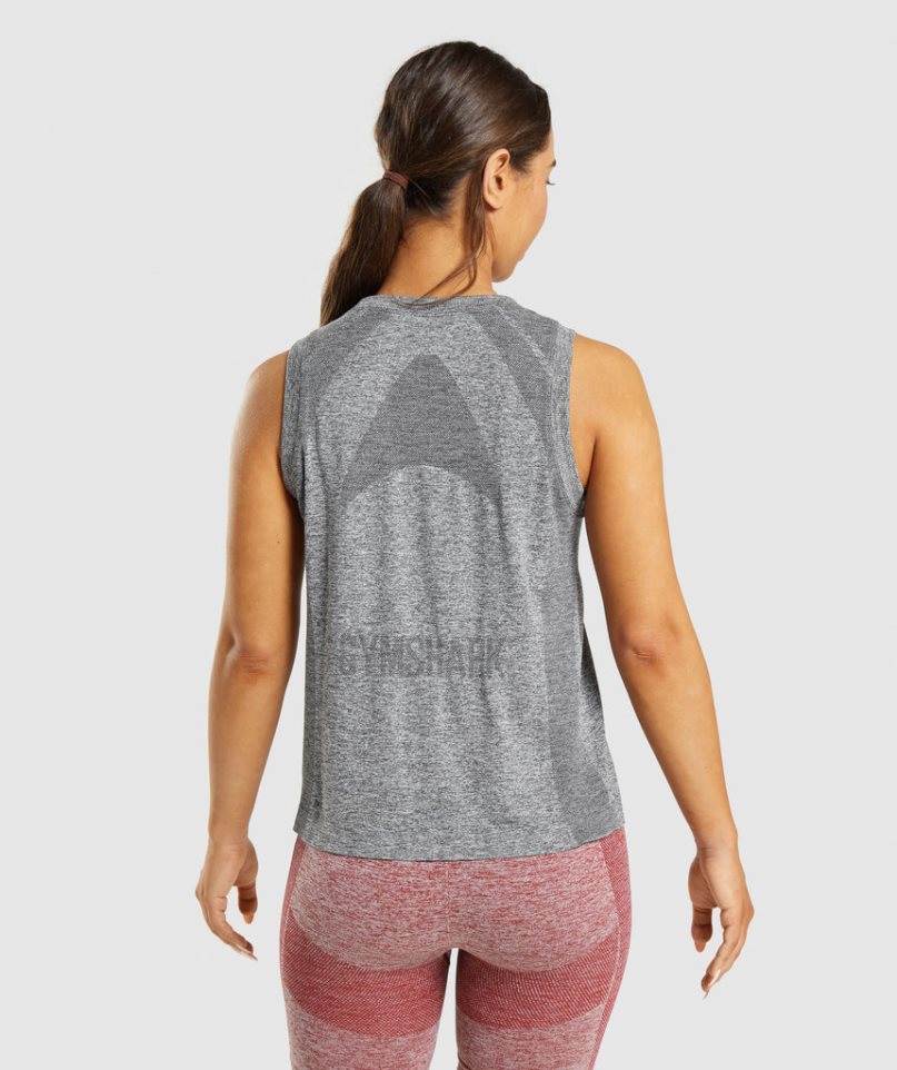 Gymshark Flex Loose Top Muskelshirt Damen Grau | 95240PSAQ