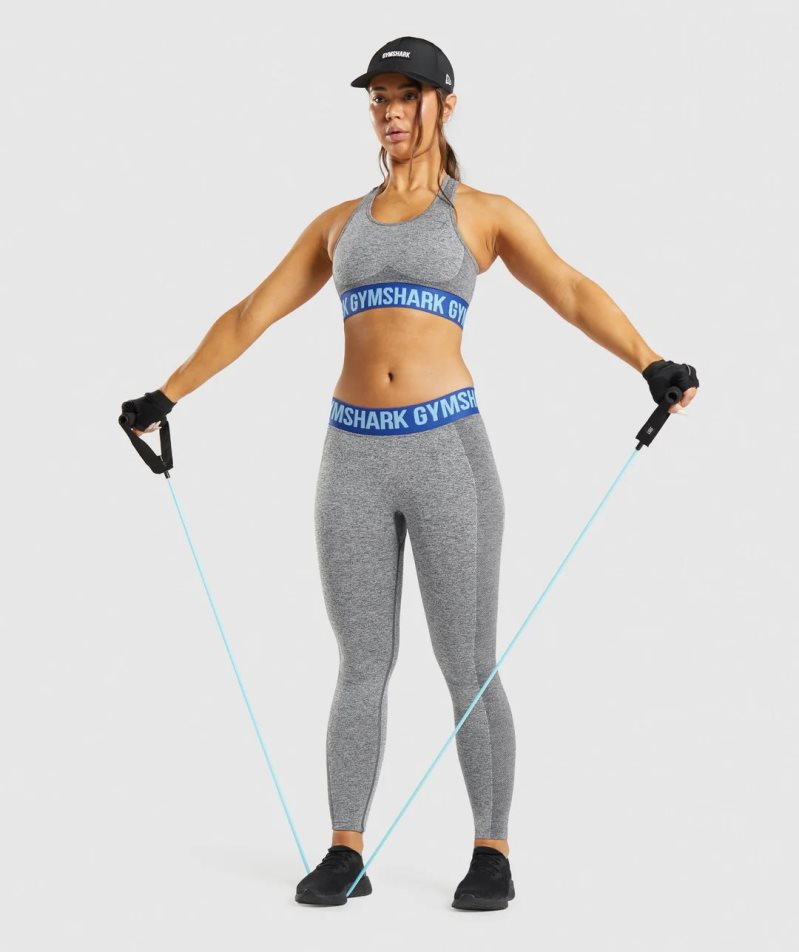 Gymshark Flex Low Rise Leggings Damen Grau | 48267JUVI