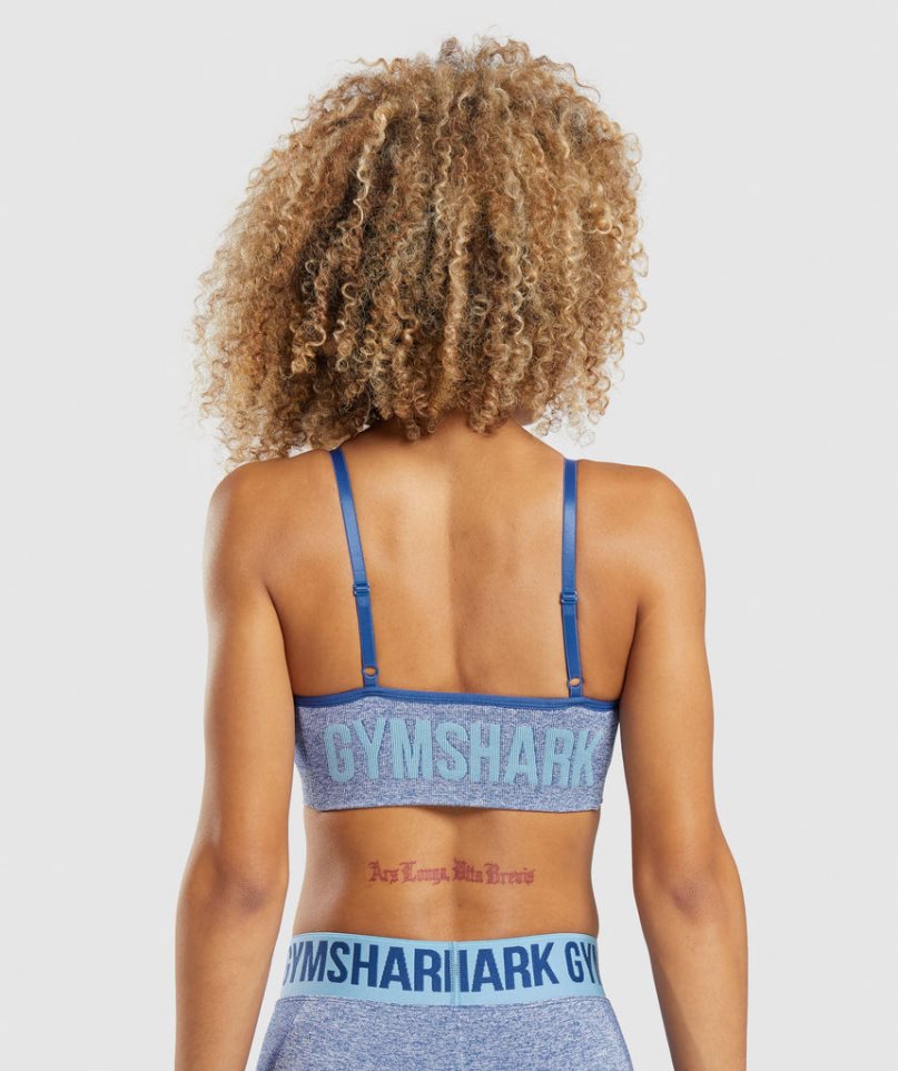 Gymshark Flex Riemchen Sport Bh Damen Blau | 25713MYKI