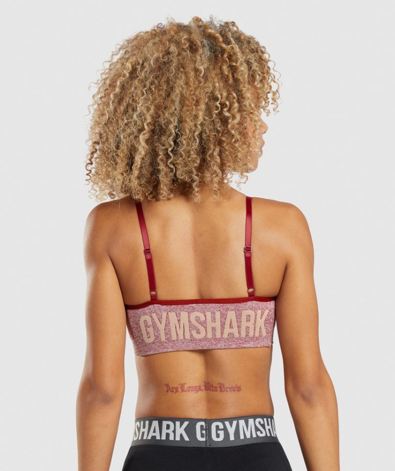 Gymshark Flex Riemchen Sport Bh Damen Bordeaux | 65819MOUI