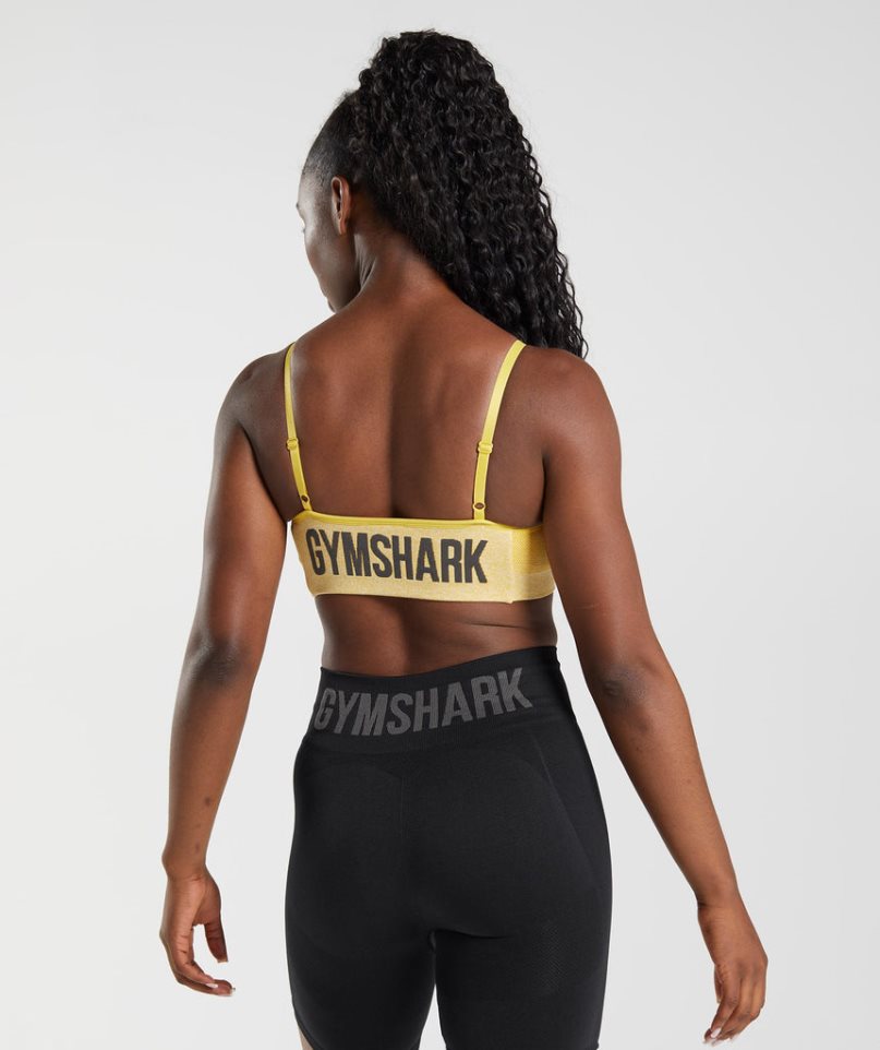 Gymshark Flex Riemchen Sport Bh Damen Gelb | 38041JYMT