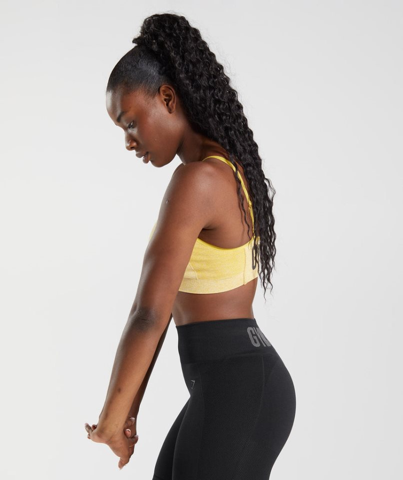 Gymshark Flex Riemchen Sport Bh Damen Gelb | 38041JYMT