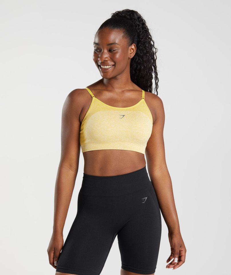 Gymshark Flex Riemchen Sport Bh Damen Gelb | 38041JYMT