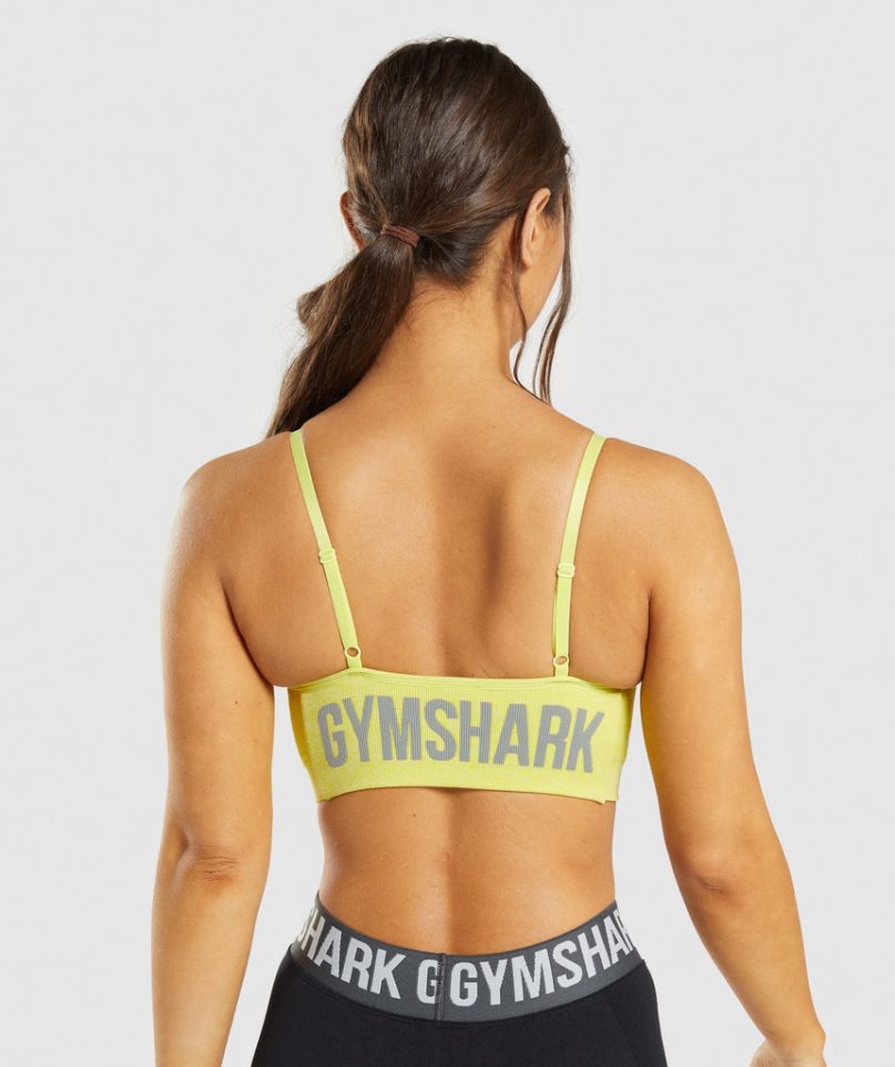 Gymshark Flex Riemchen Sport Bh Damen Gelb | 41065BDAT