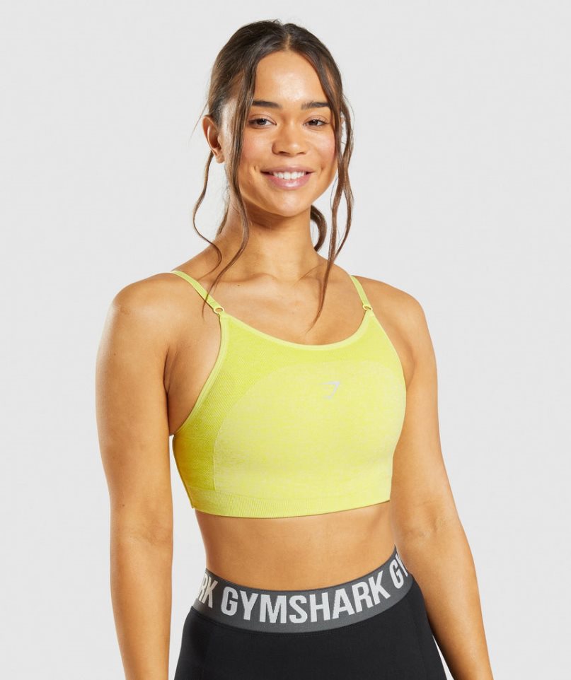 Gymshark Flex Riemchen Sport Bh Damen Gelb | 41065BDAT