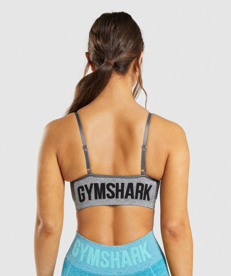 Gymshark Flex Riemchen Sport Bh Damen Grau | 82491MKIZ