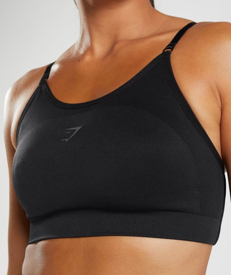 Gymshark Flex Riemchen Sport Bh Damen Schwarz | 19864FHPM