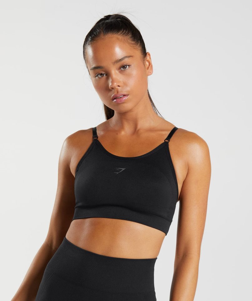 Gymshark Flex Riemchen Sport Bh Damen Schwarz | 19864FHPM