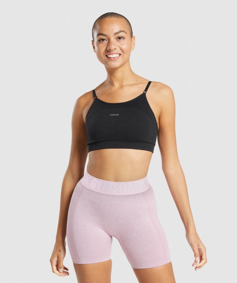 Gymshark Flex Riemchen Sport Bh Damen Schwarz | 98251RTLI