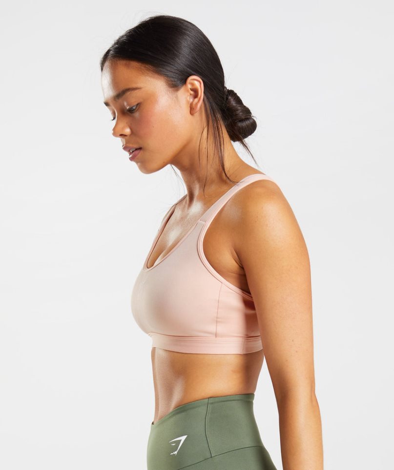 Gymshark Fraction Sport Bh Damen Rosa | 42657WOGC