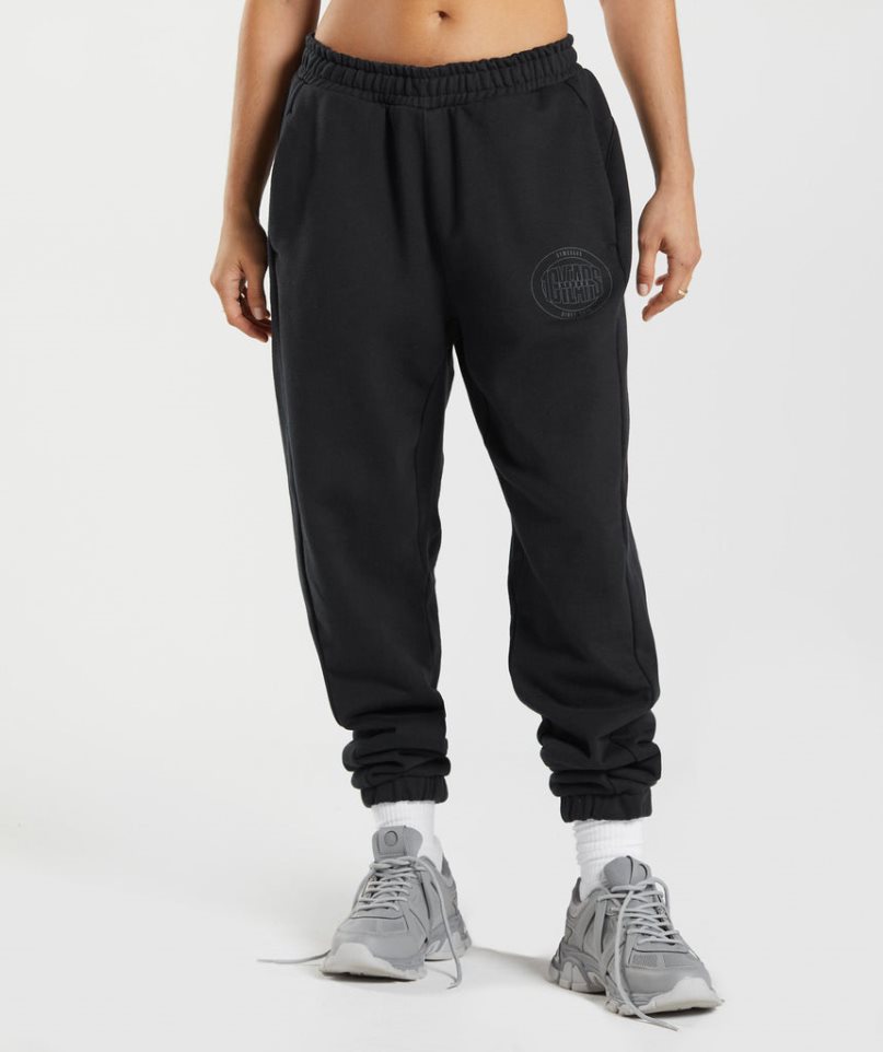 Gymshark GS10 Year Jogginghose Damen Schwarz | 80917JTOG